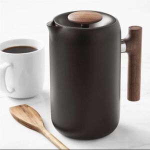 Fellow Clara Matte Black French Press with Wooden Handle NEW IN BOX